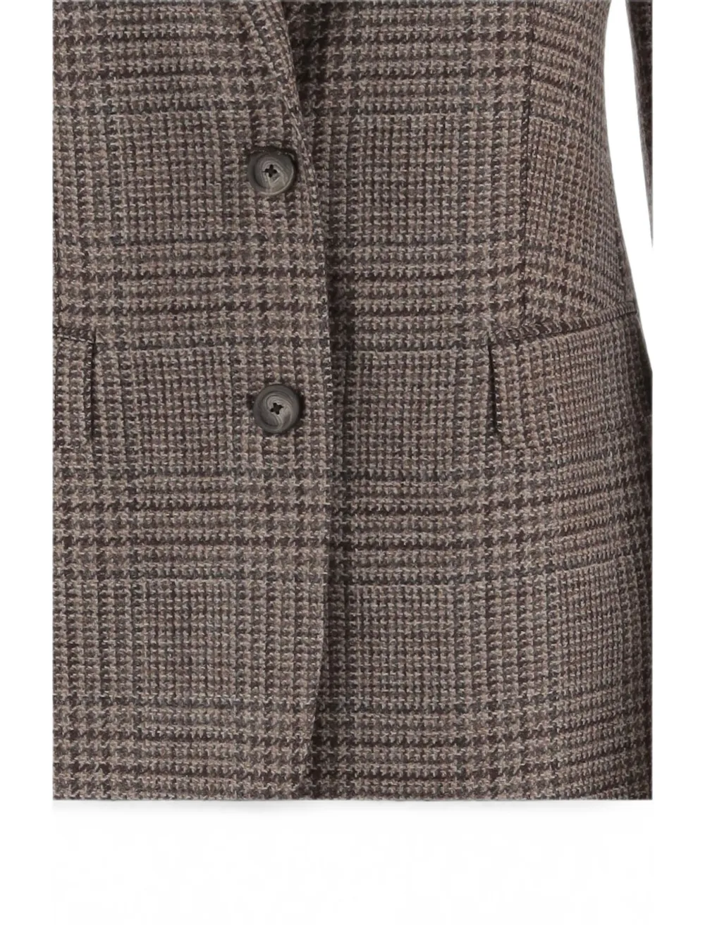 Tagliatore Houndstooth-pattern Single-breasted Blazer In Brown