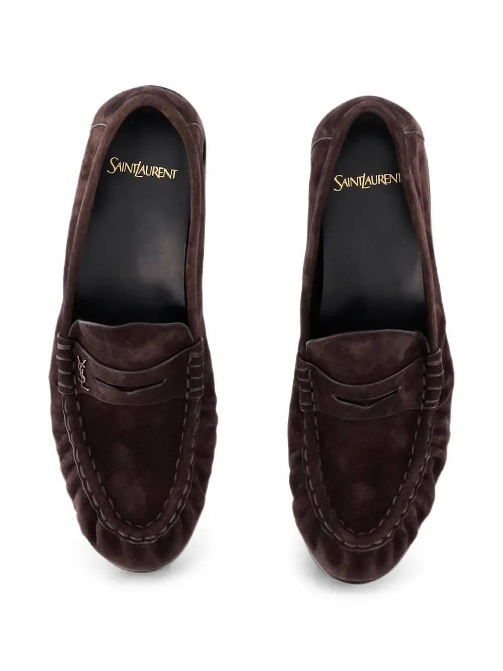 Saint Laurent Suède loafers Bruin