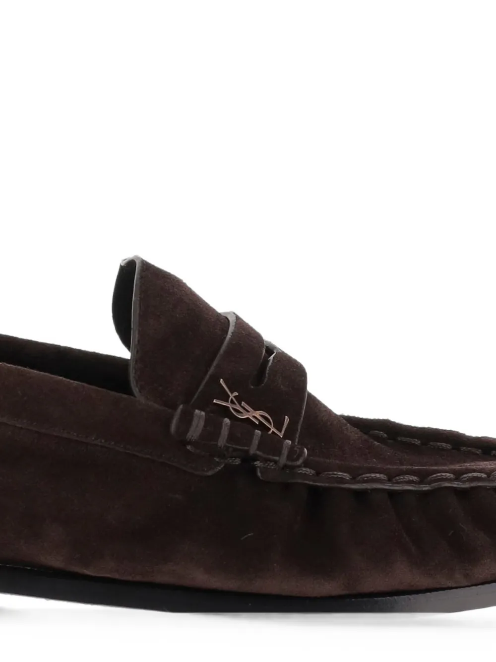 Saint Laurent Suède loafers Bruin