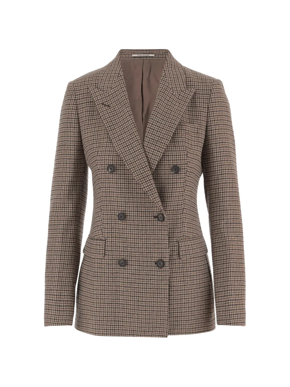 Tagliatore Parigi houndstooth-pattern blazer - Brown