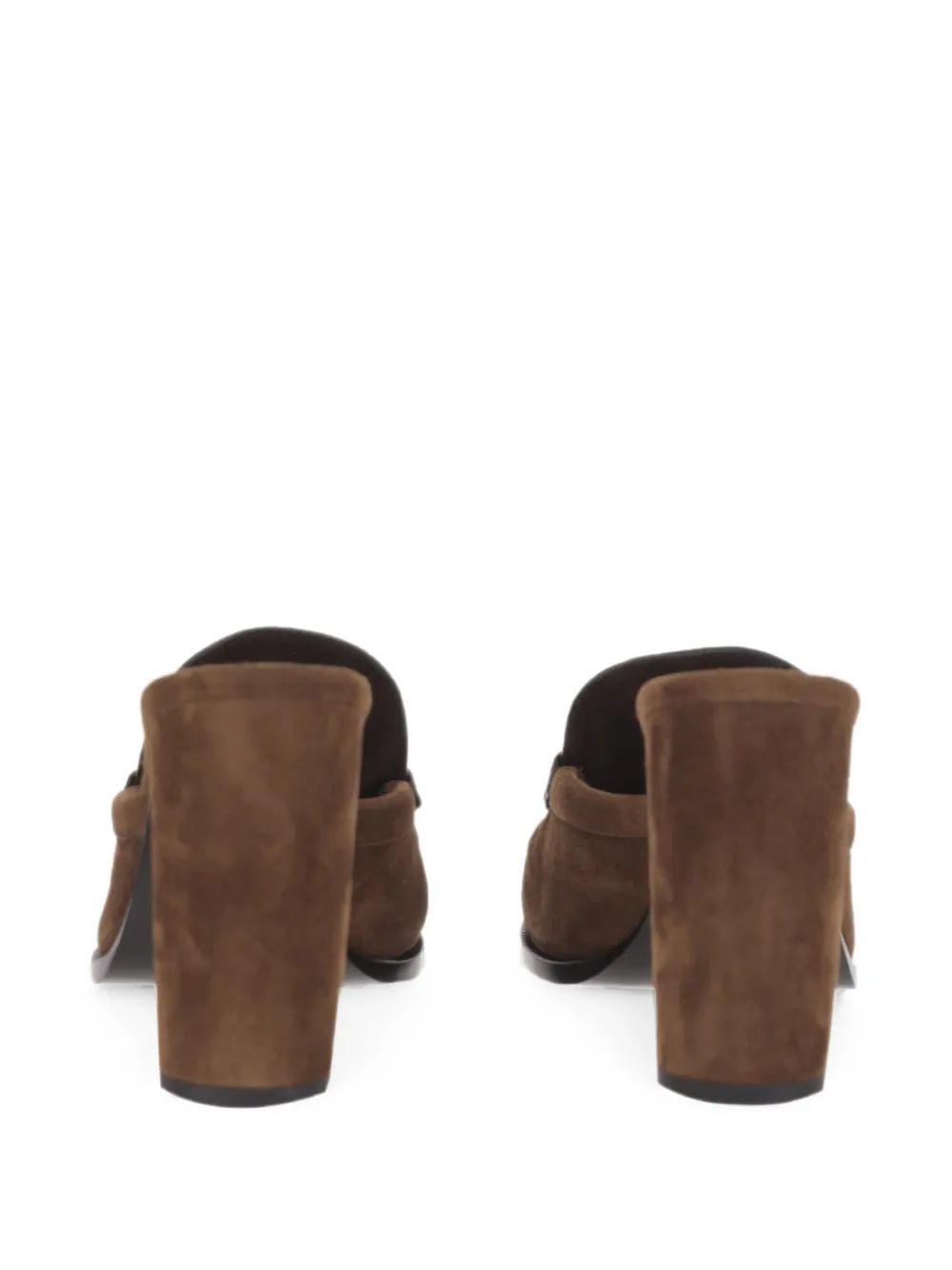 Saint Laurent Le Loafer suède muiltjes Bruin