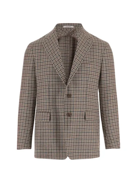 Tagliatore check wool blazer