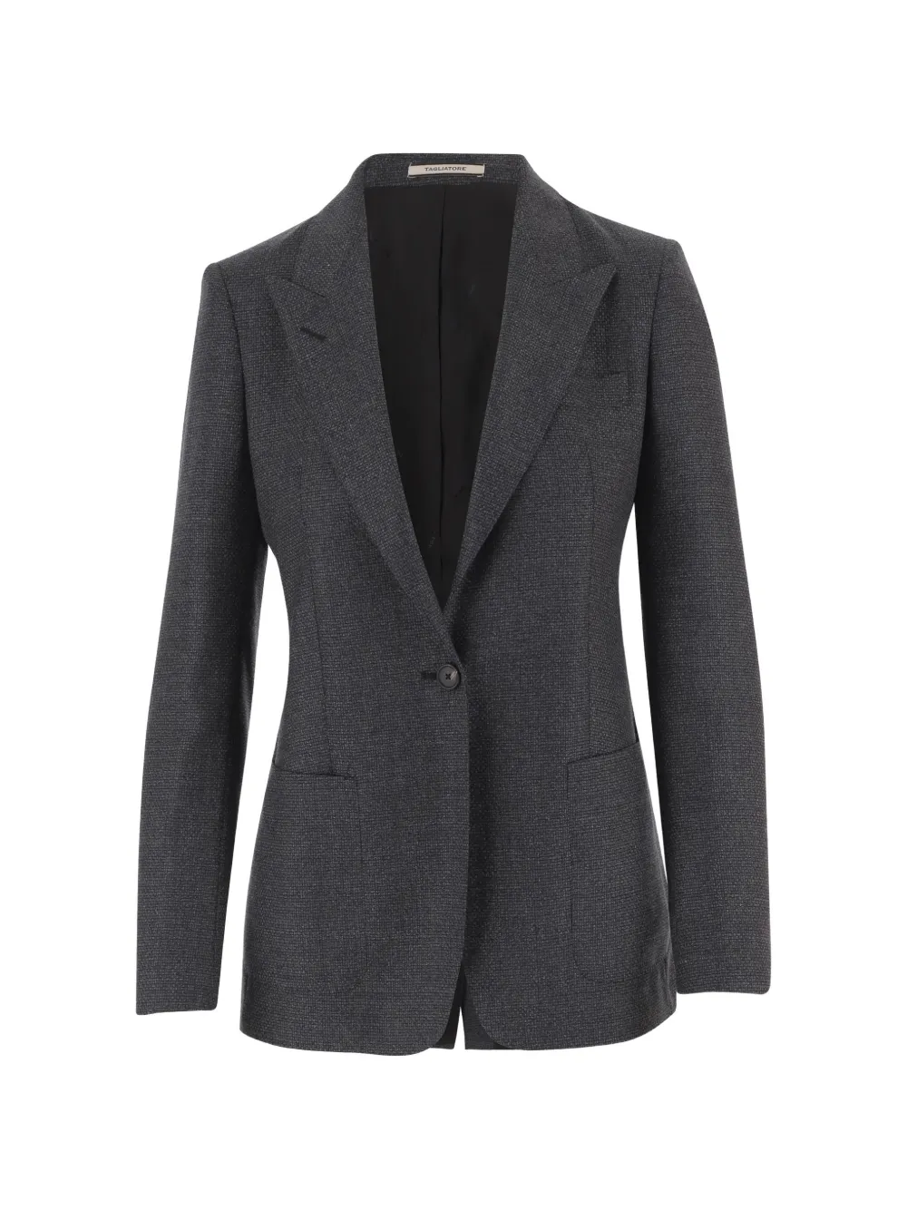 Tagliatore Peak-lapels Single-breasted Blazer In Gray