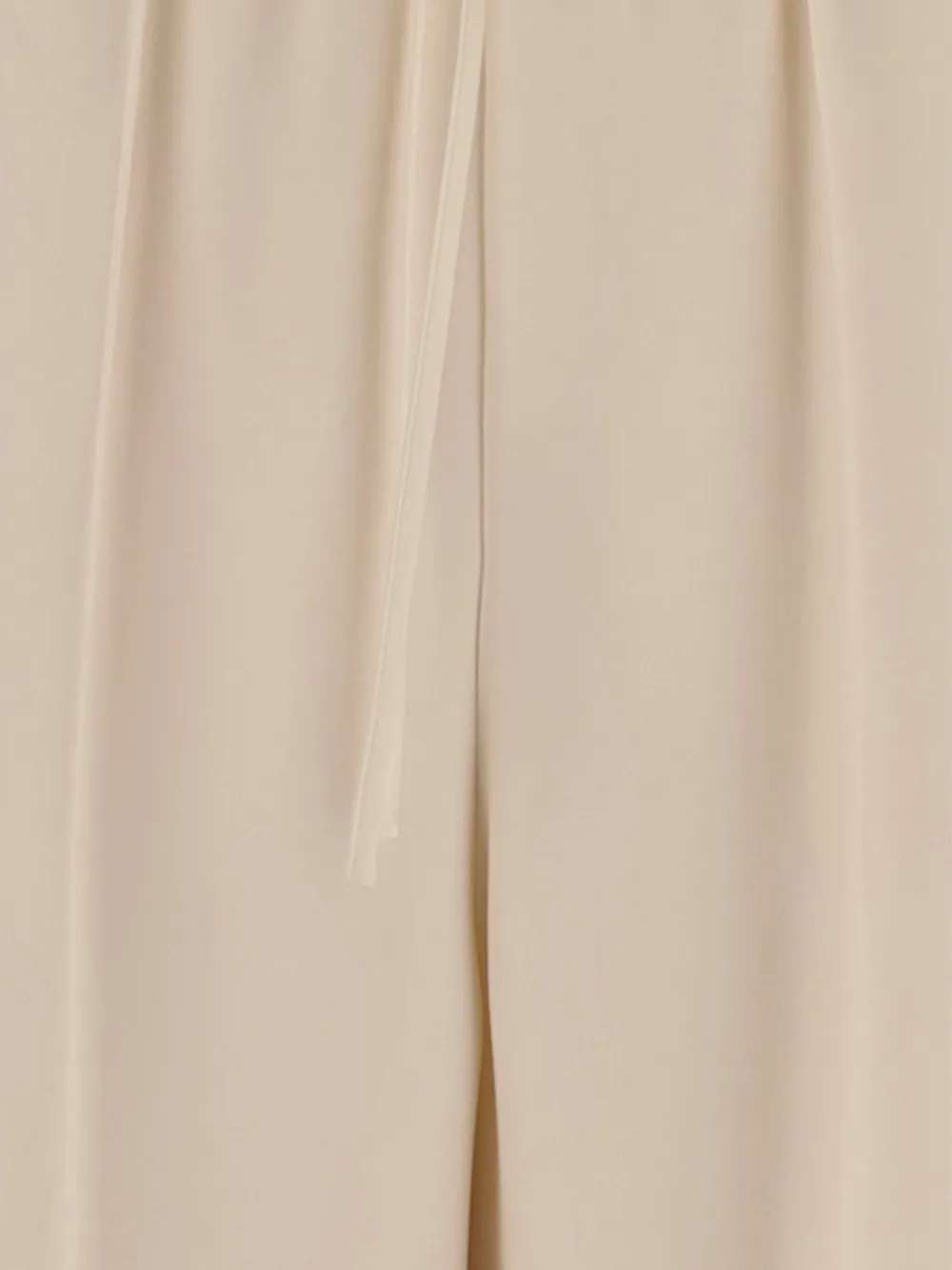 Valentino Garavani Zijden broek met gestikte pijpen Beige