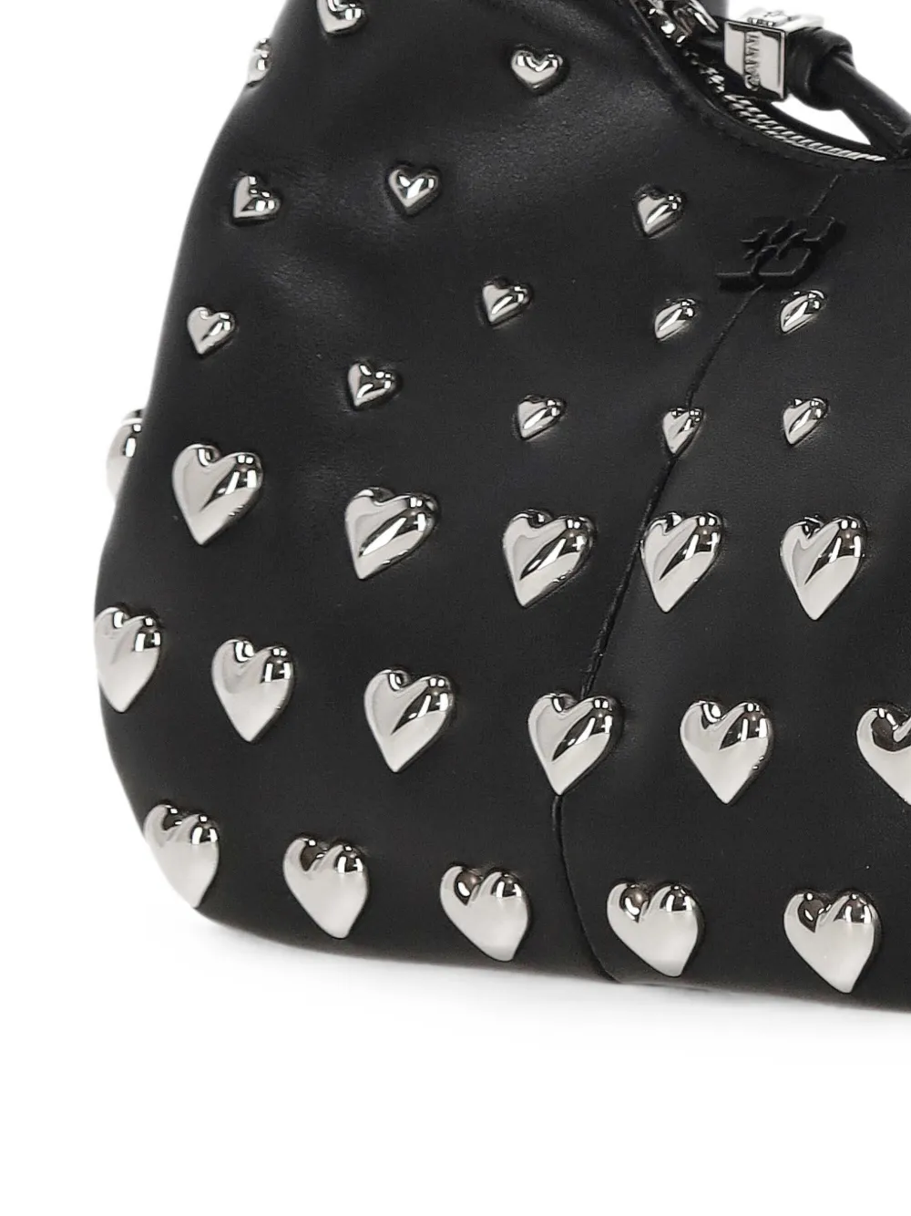GANNI heart-stud tote bag Zwart