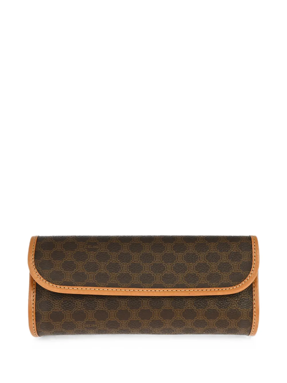 Celine Pre-Owned 1990-2000s Macadam cosmetic clutch bag - Marrone