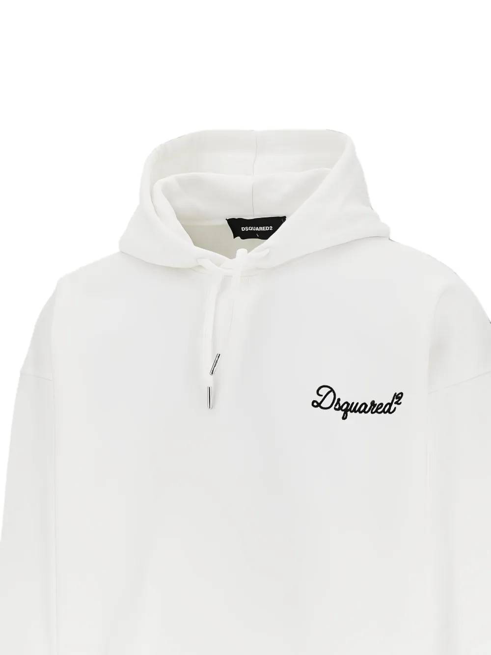 DSQUARED2 Hoodie met geborduurd logo Wit