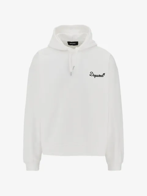 DSQUARED2 logo-embroidered drawstring hoodie