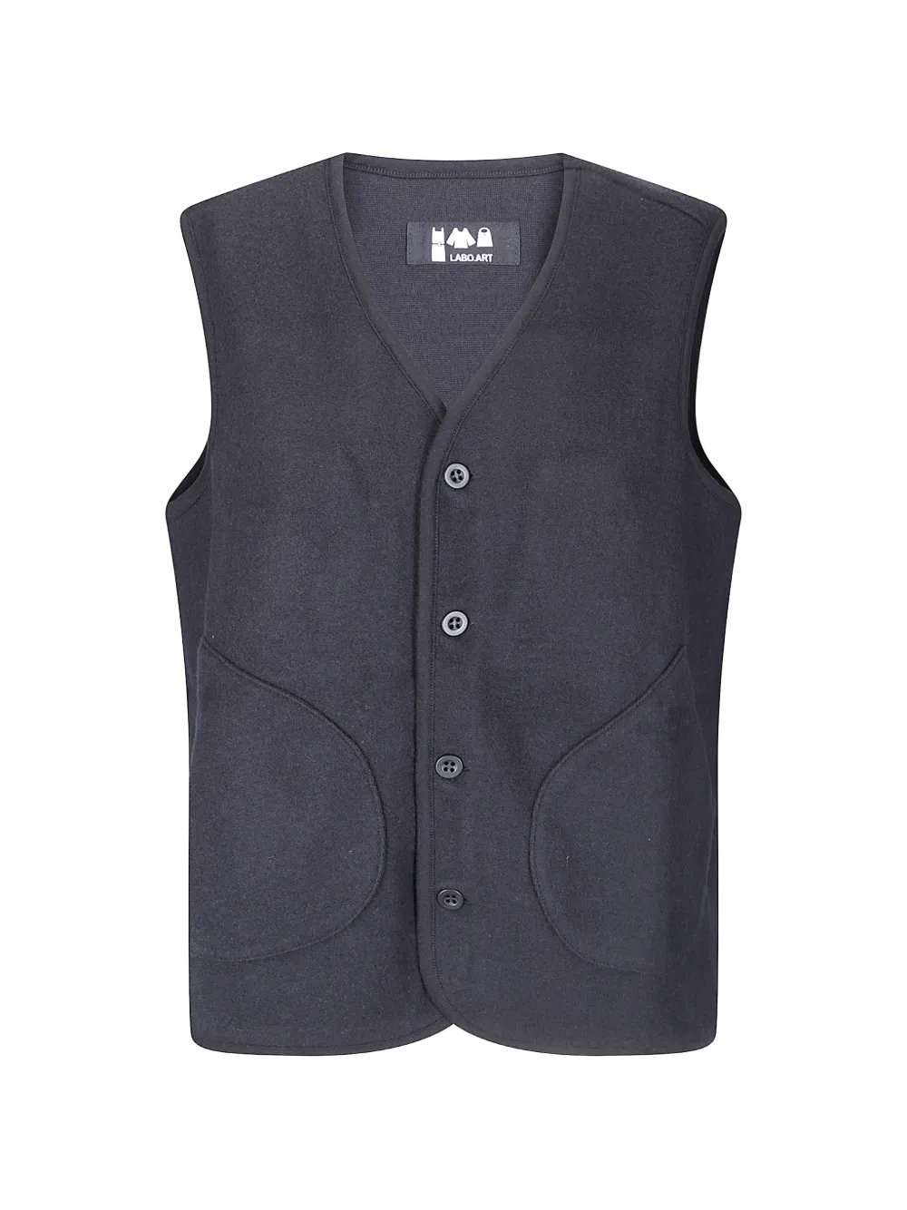 Labo Art felted virgin-wool gilet - Schwarz