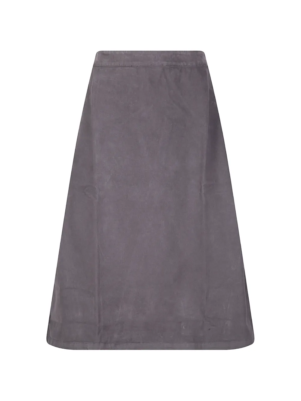 Labo.art Elasticated-waist Cotton Midi Skirt In Grey