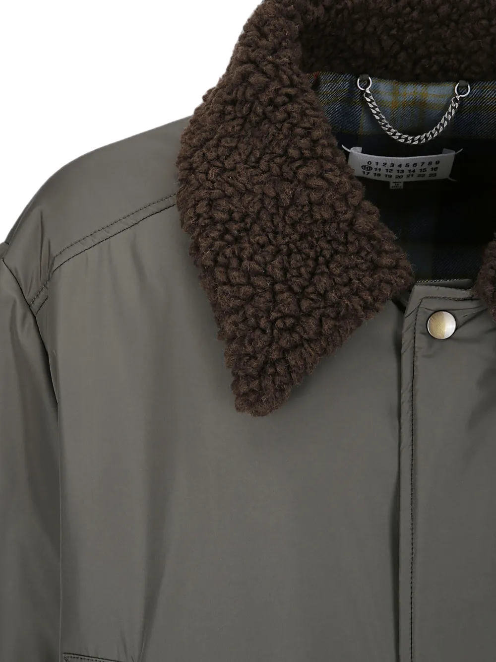 Maison Margiela Jack met lammy kraag Grijs