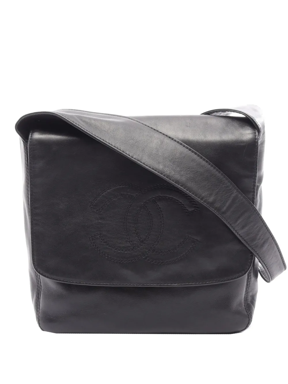 CHANEL Pre-Owned 1997-1999 CC Lambskin crossbody bag - Black