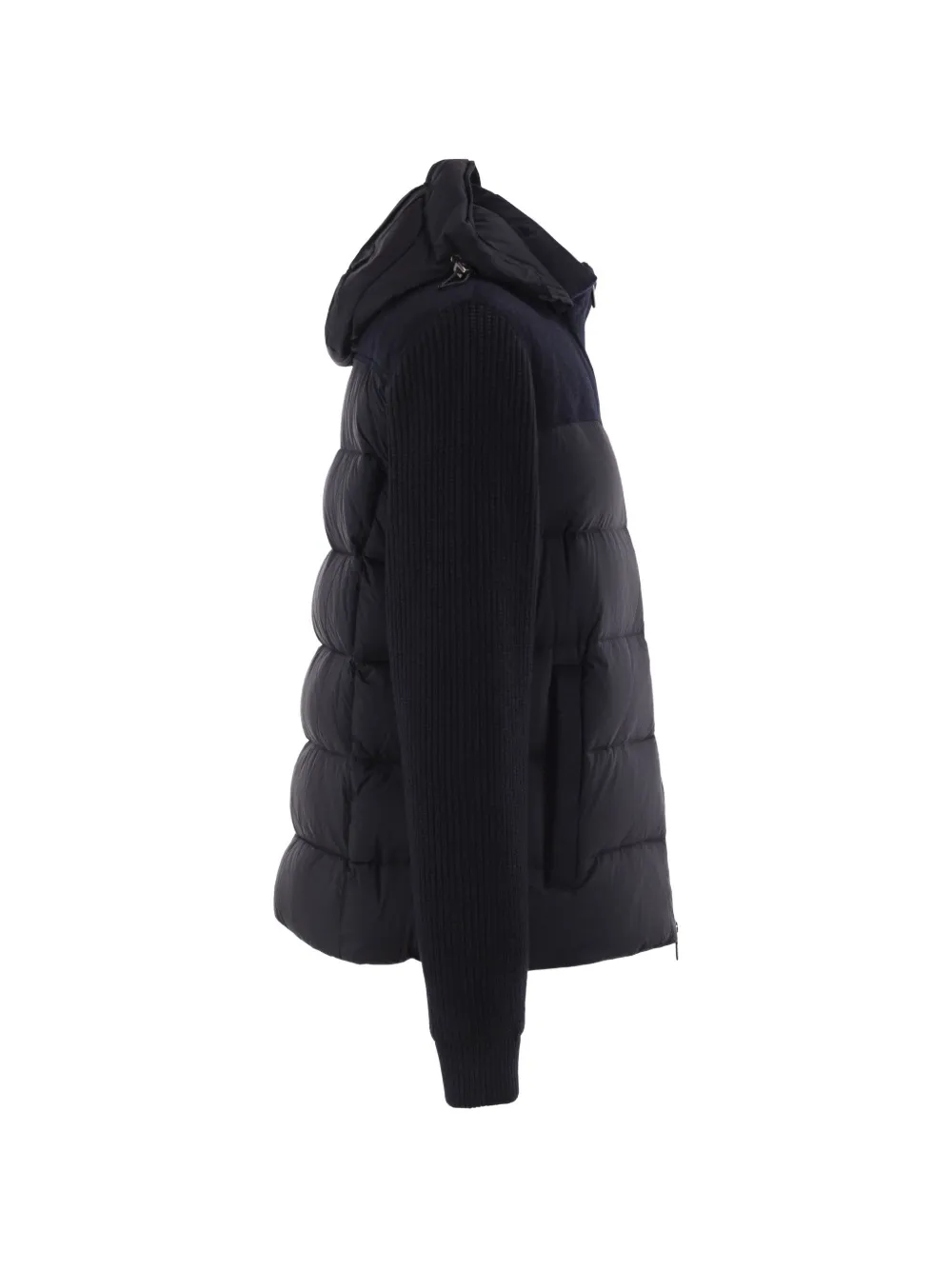 Moorer Allori-Lsm gewatteerd ribgebreid jack Blauw