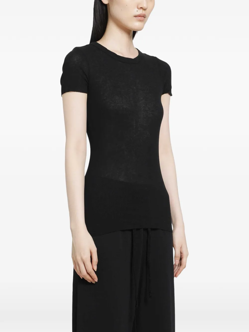 James Perse Cashmere Short-sleeve T-shirt In Black