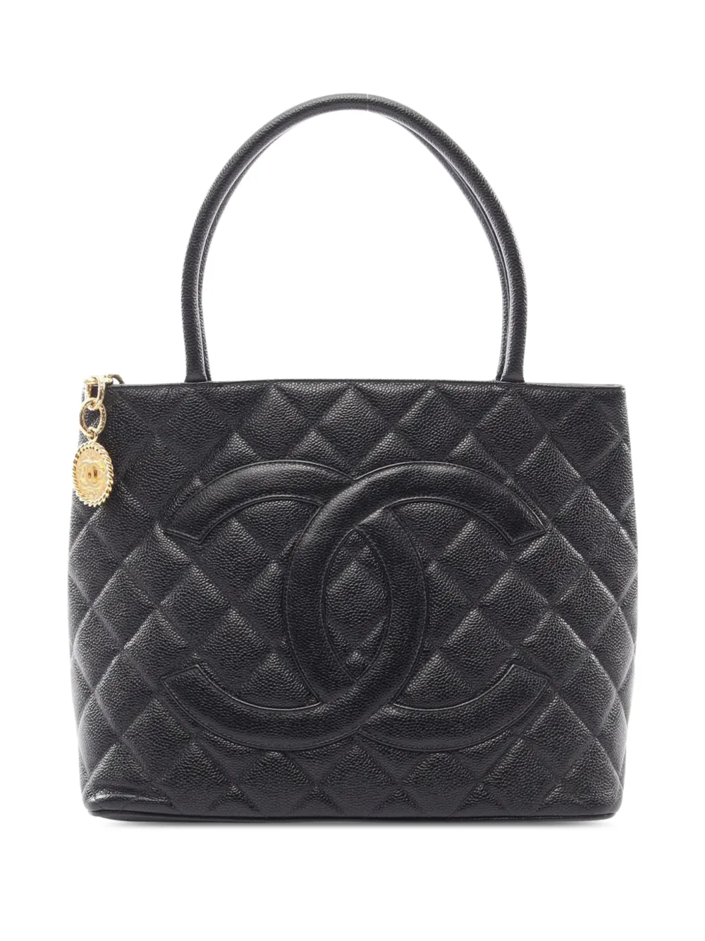 CHANEL Pre-Owned 1997-1999 Caviar Medallion tote bag - Black