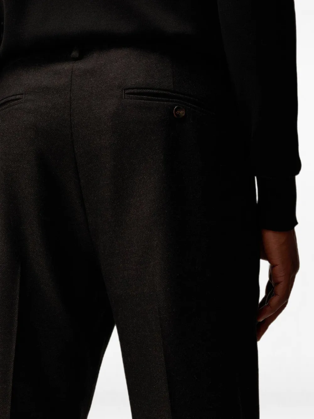 RETORI Broek met geplooid detail Grijs