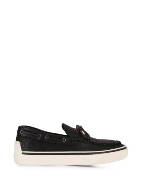 Tod's whipstitch-detail leather loafers