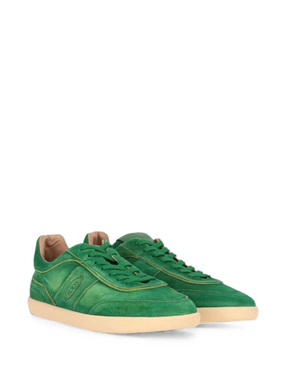 Tod's Gommino-detail suede sneakers Groen
