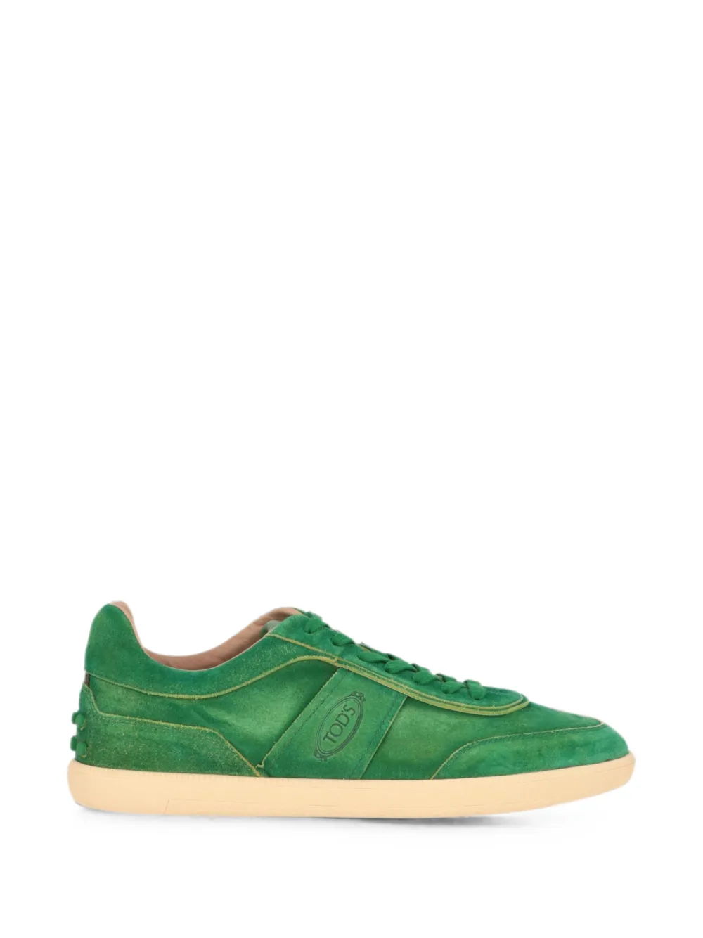 Tod's Gommino-detail suede sneakers Groen