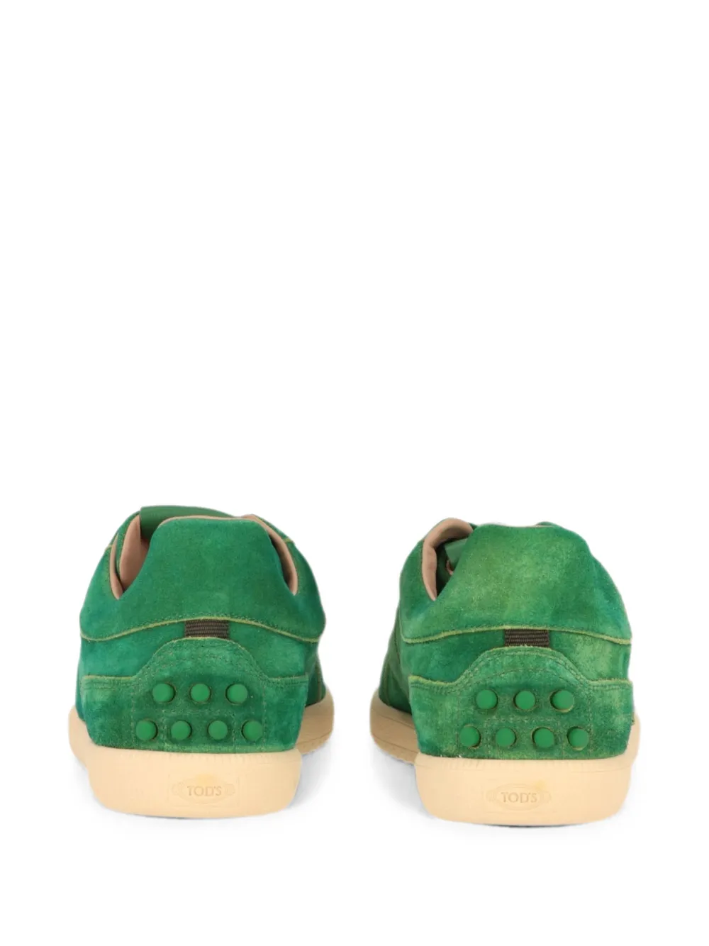 Tod's Gommino-detail suede sneakers Groen