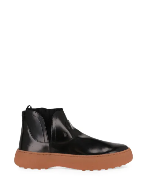 Tod's logo-embossed platform ankle boots