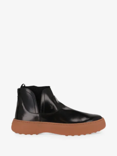 Tod's logo-embossed platform ankle boots