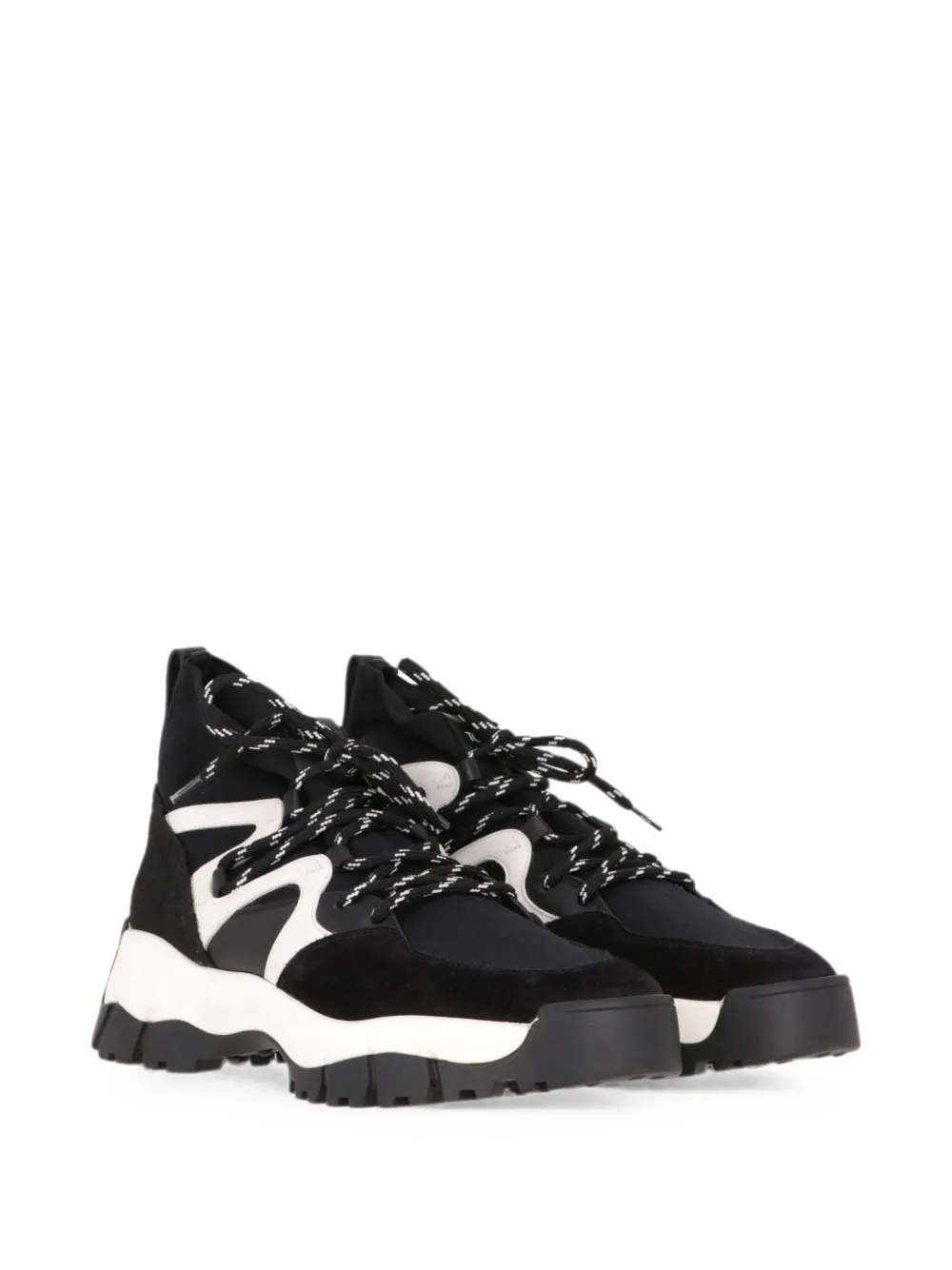 Tod's panelled high-top sneakers Zwart