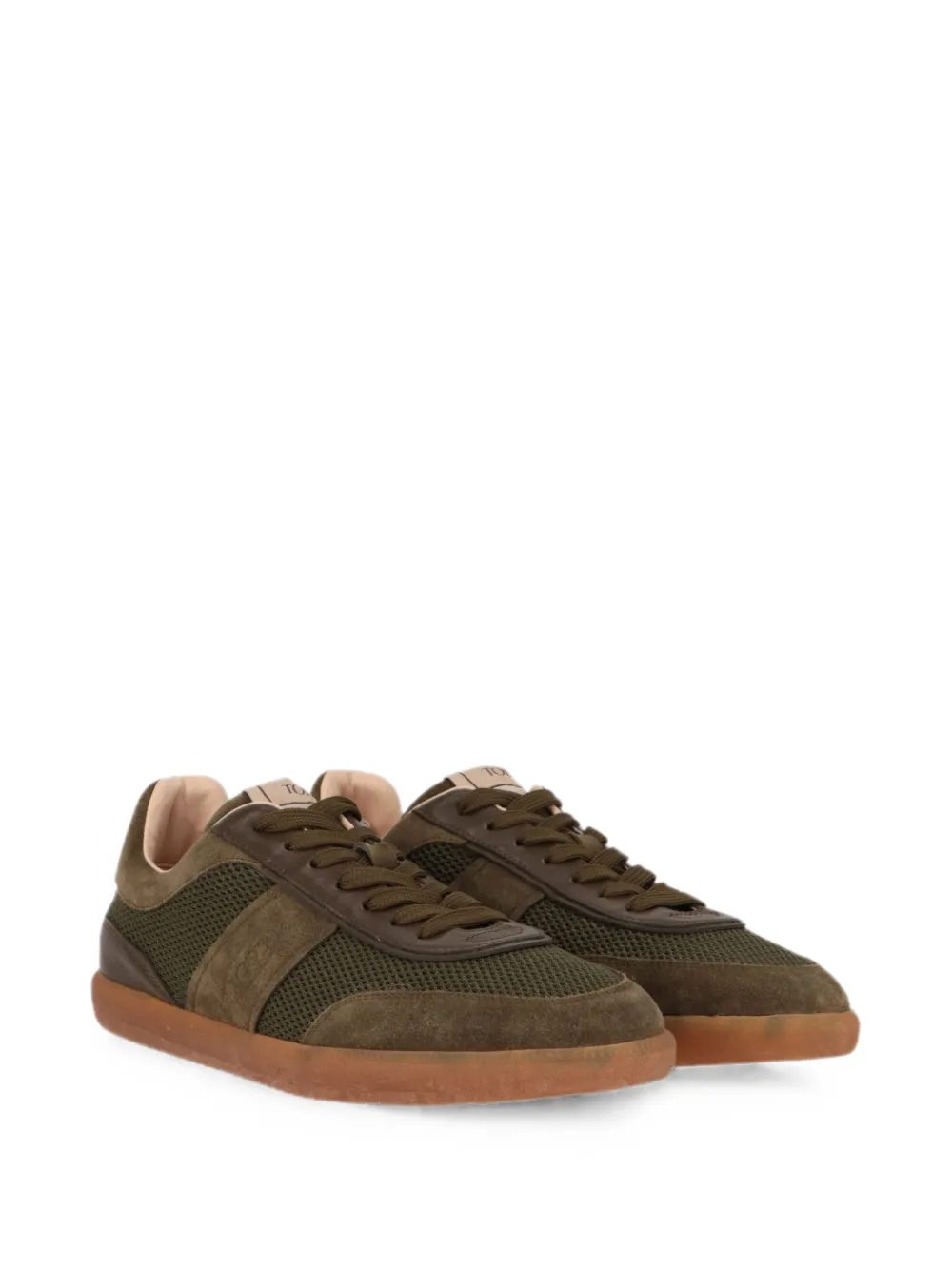 Tod's Tabs Gommino-detail panelled sneakers Groen
