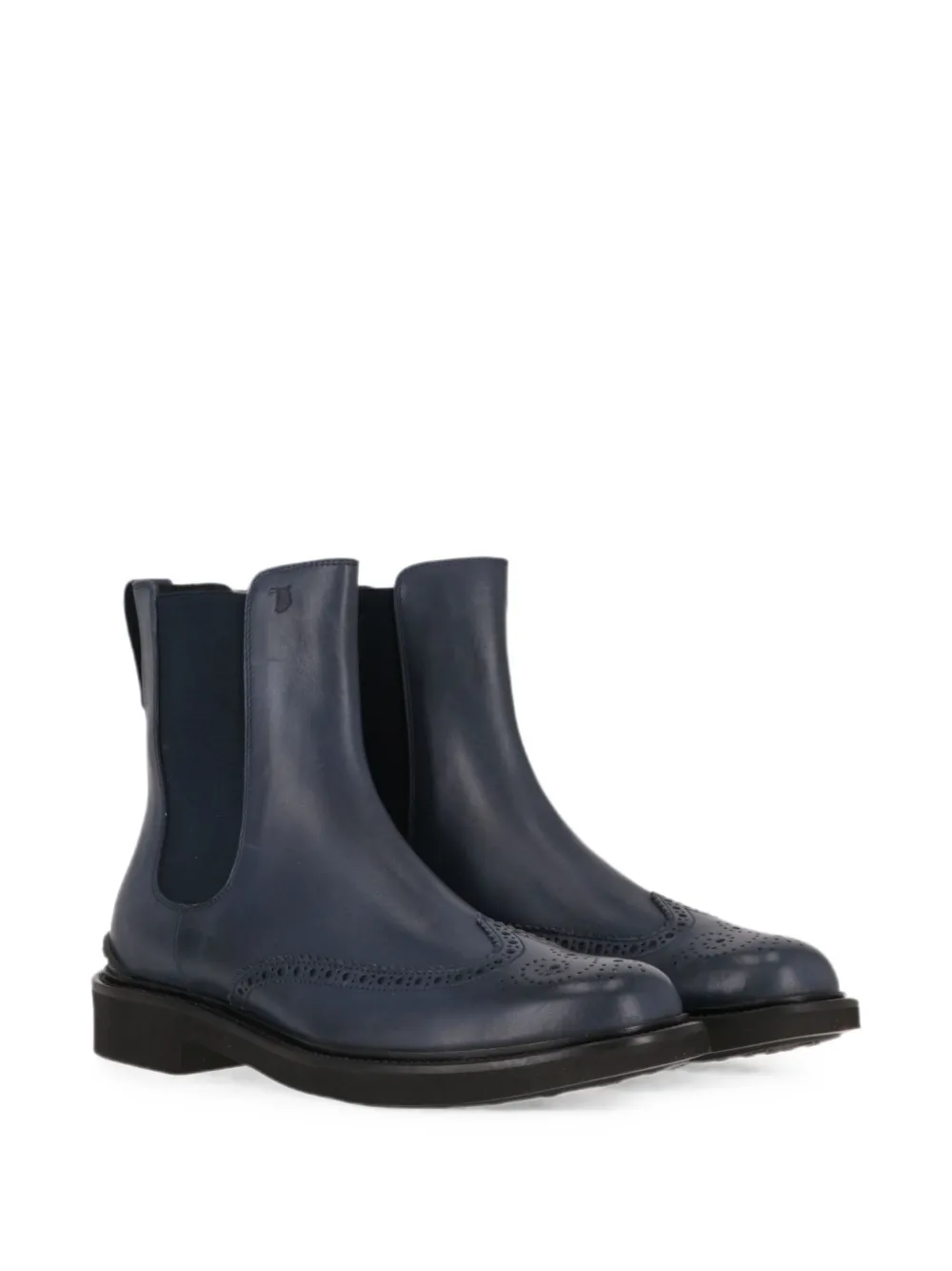 Tod's brogue-detail Chelsea boots Blauw