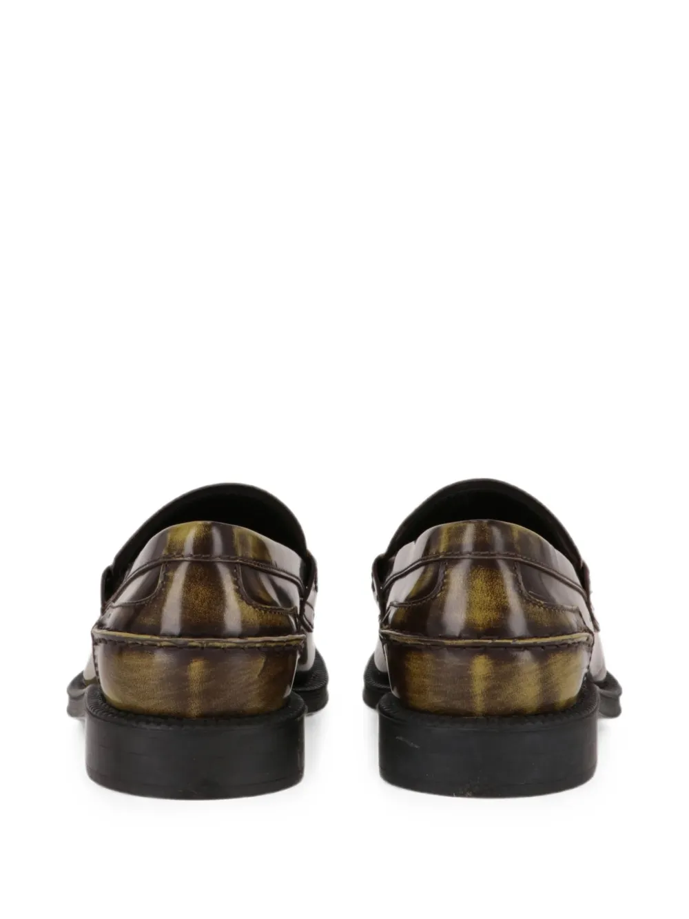 Tod's burnished leather loafers Bruin