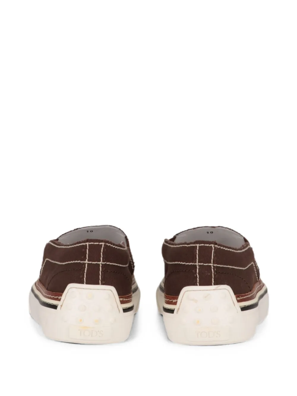 Tod's contrast-stitch Gommino loafers Bruin