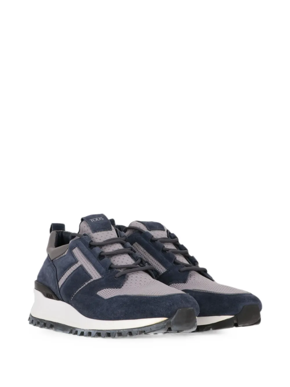 Tod's suede panelled sneakers Blauw