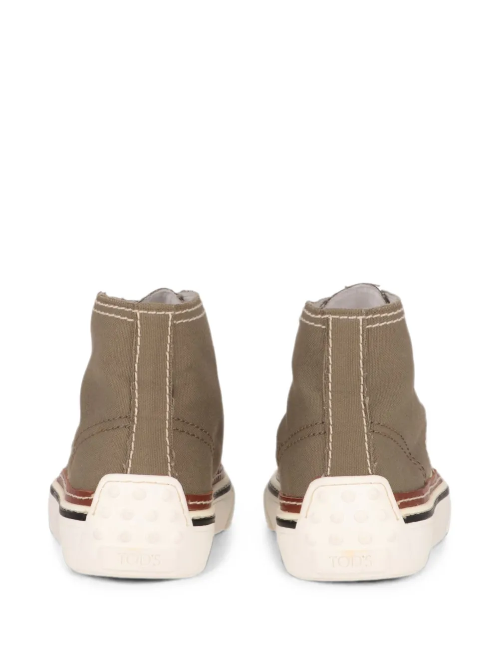 Tod's Gomma pebble-detail high-top sneakers Groen