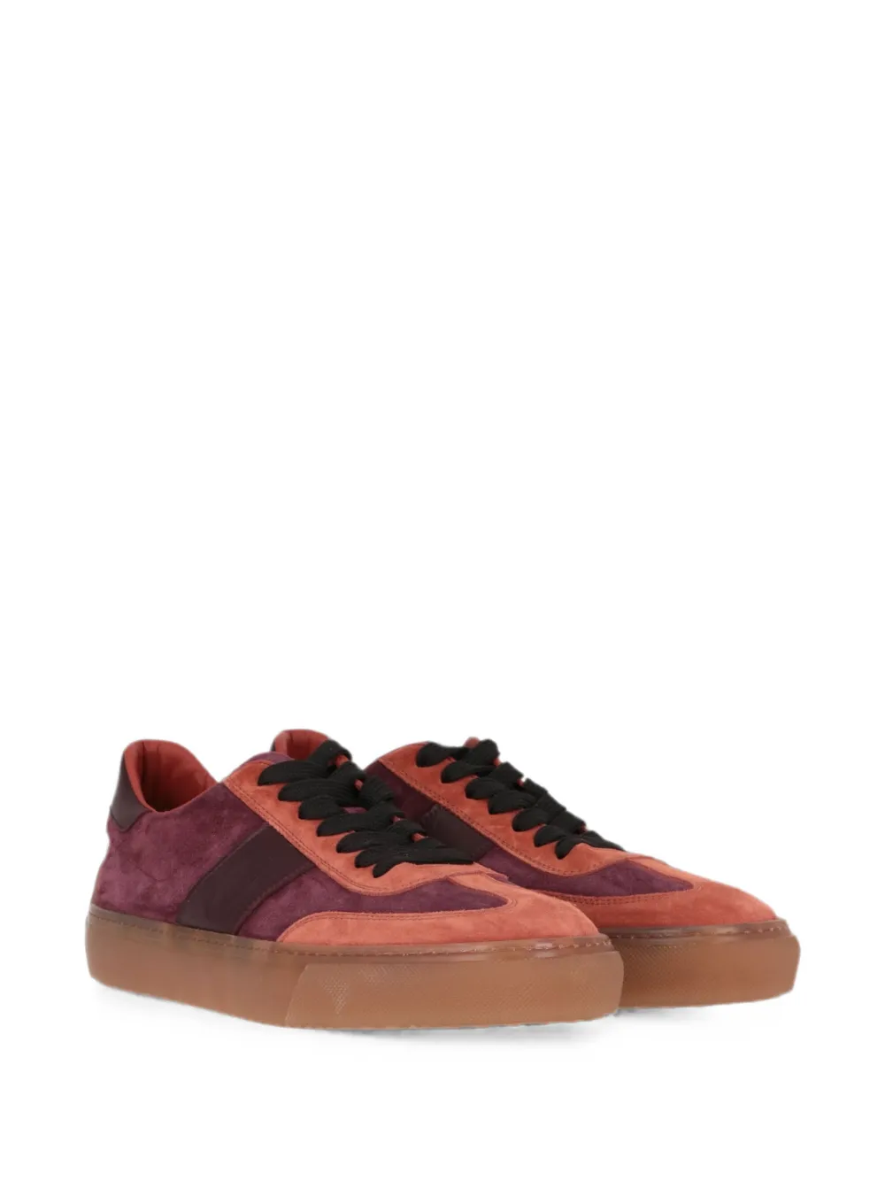 Tod's suede panelled sneakers Paars