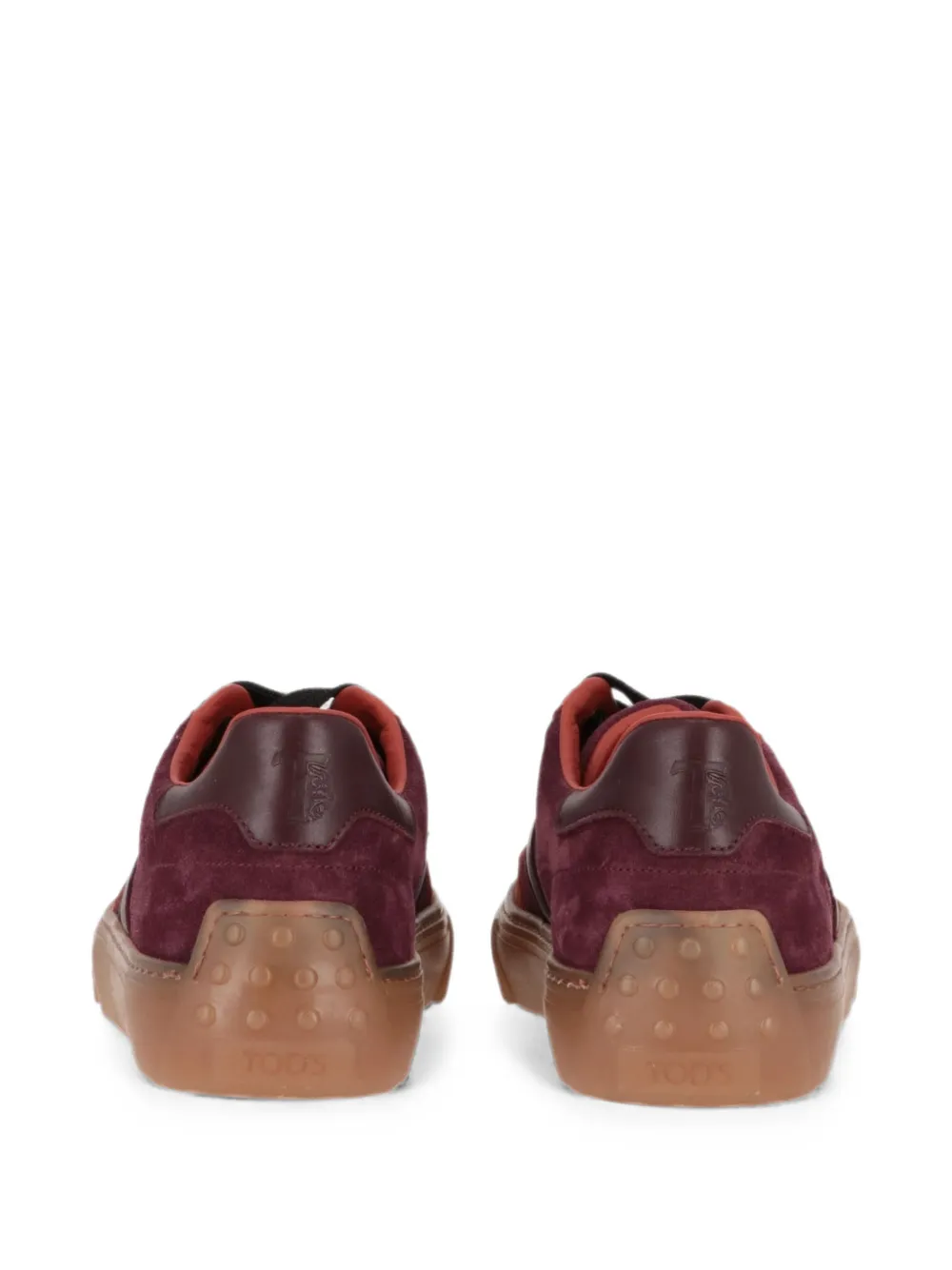 Tod's suede panelled sneakers Paars