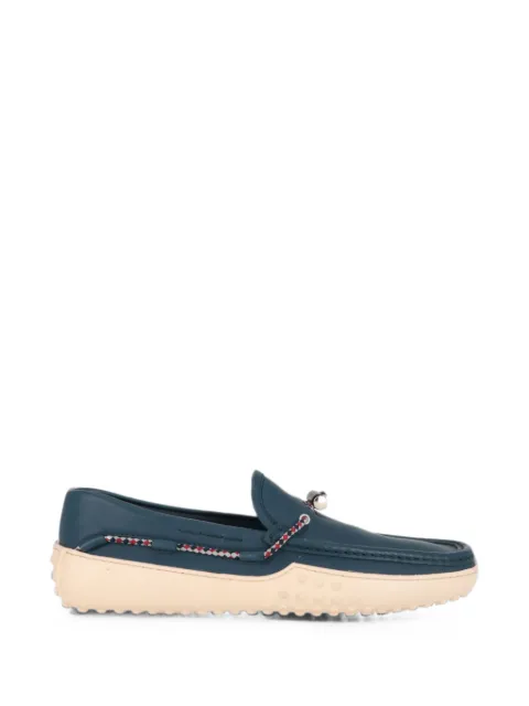 Tod's woven-detail leather loafers