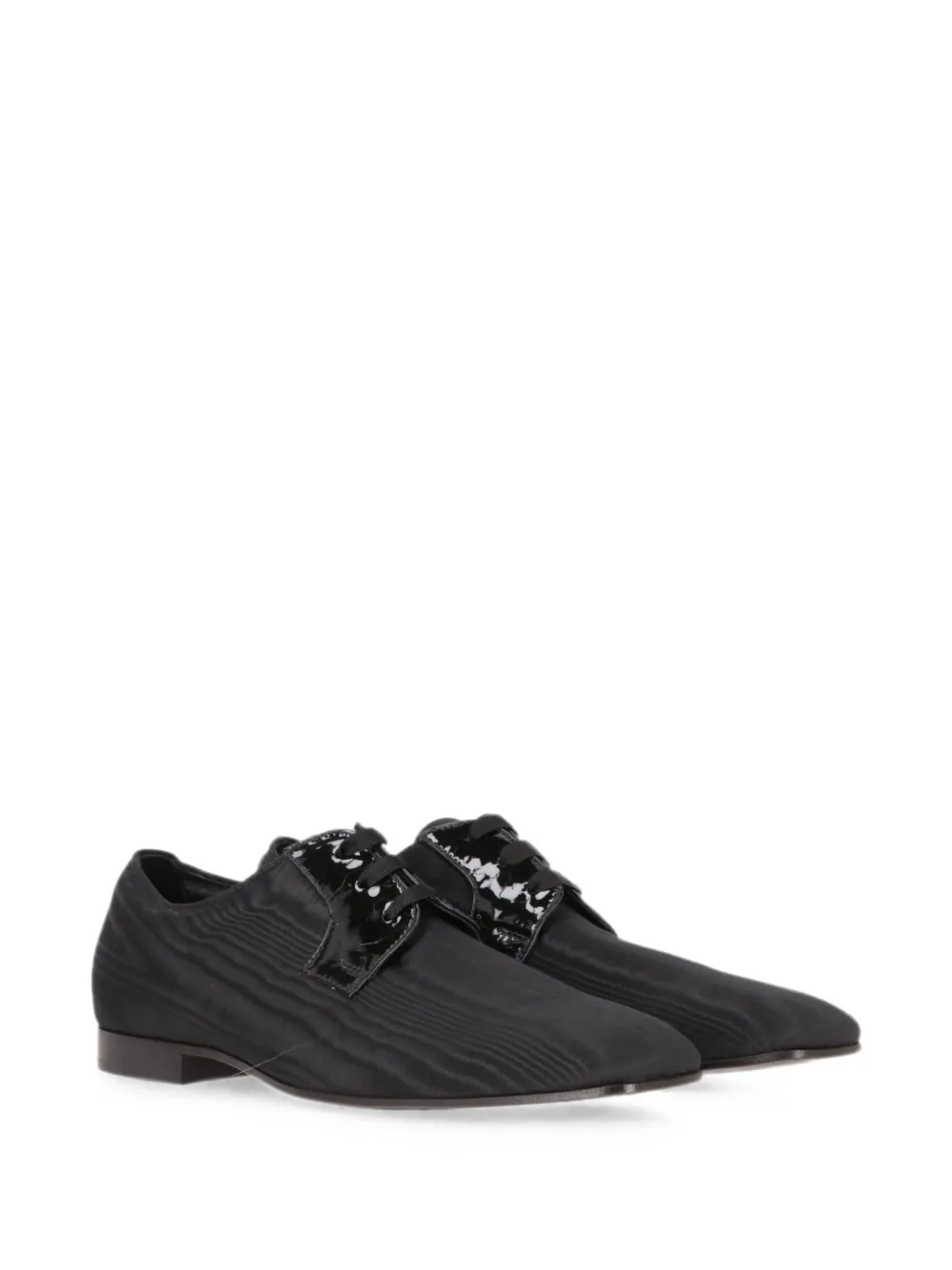 Tod's moiré-effect lace-up Oxford shoes Zwart