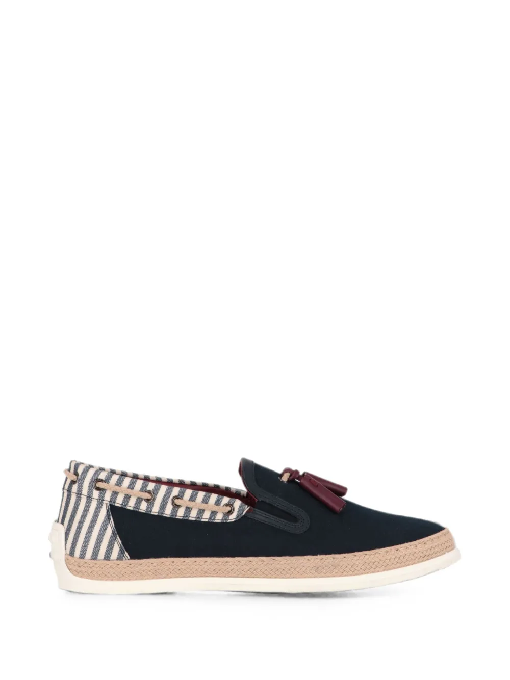 Tod's tassel-detail striped loafers - Blau