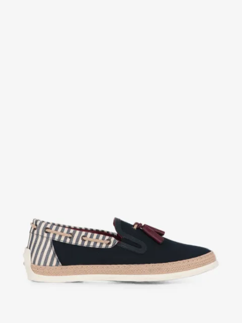 Tod's tassel-detail striped loafers