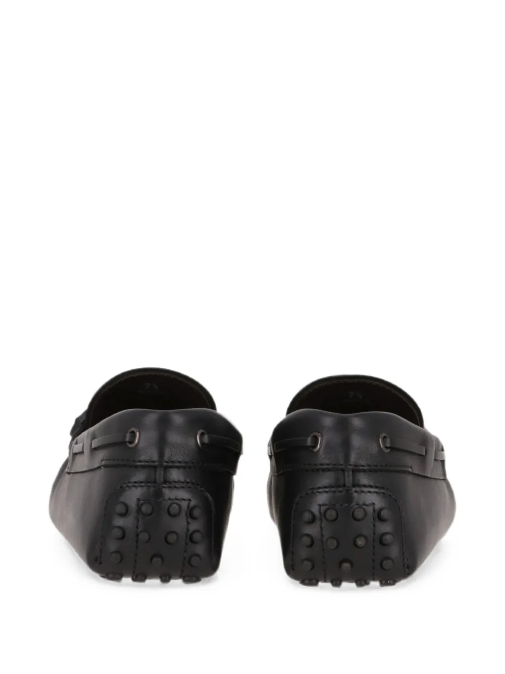 Tod's bow-detail leather loafers Zwart