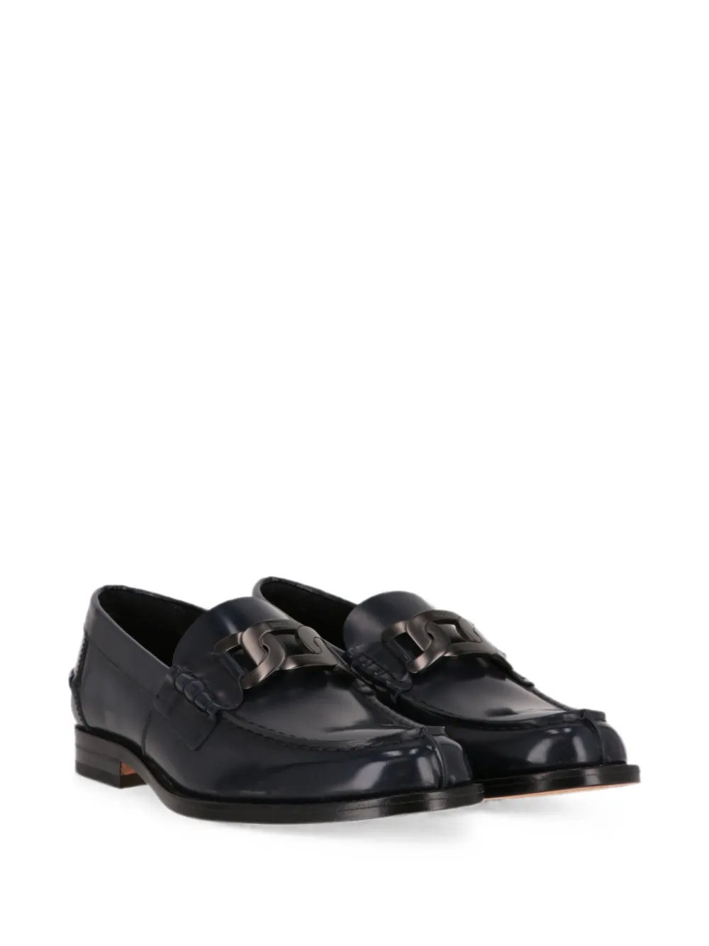 Tod's chain-link leather loafers Blauw
