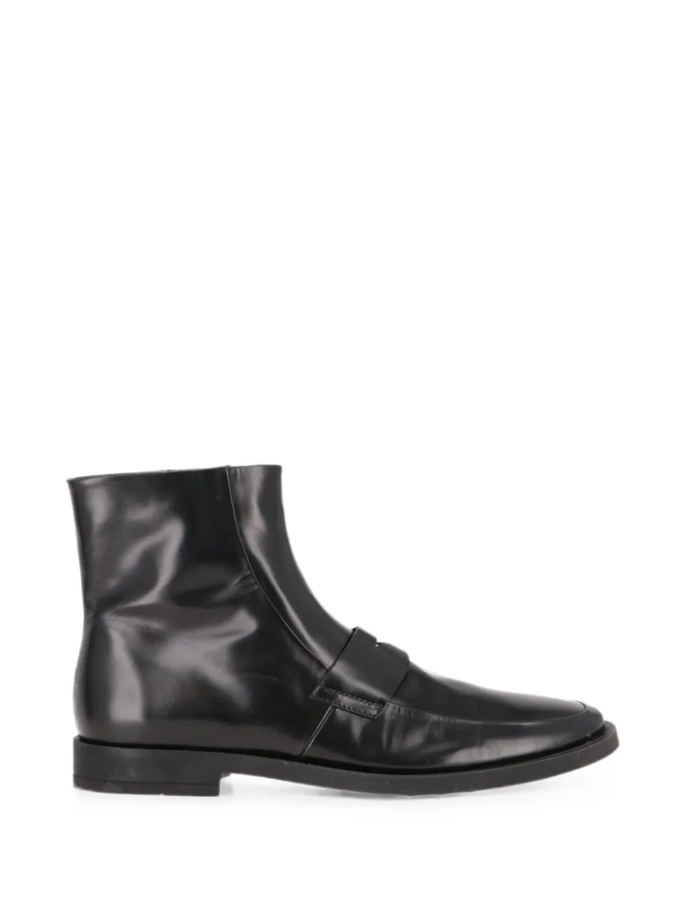 Tod's penny-slot side-zip ankle loafers - Schwarz