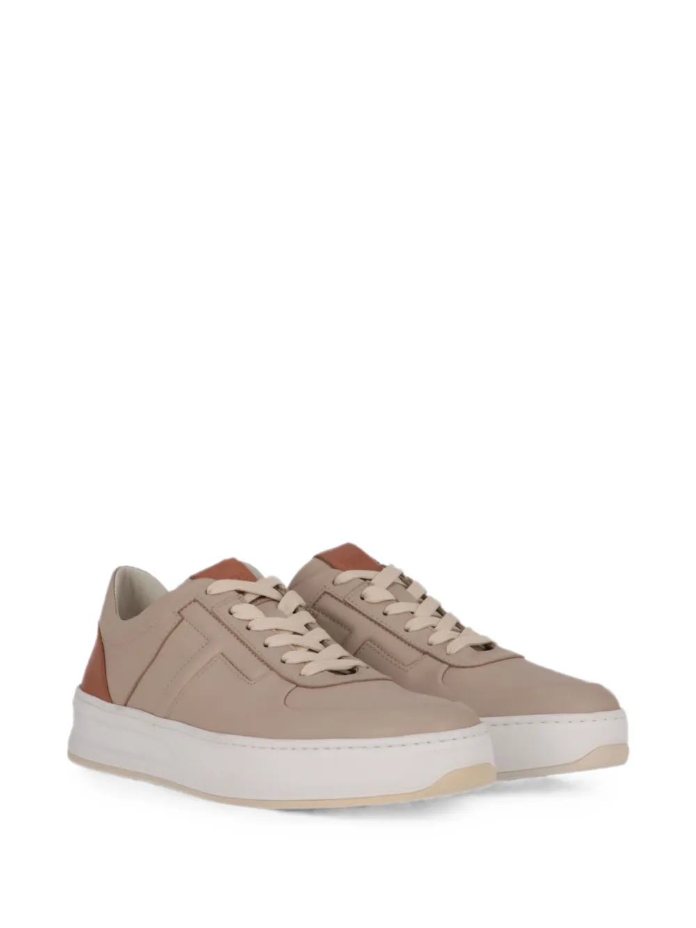 Tod's T-panel leather sneakers Beige