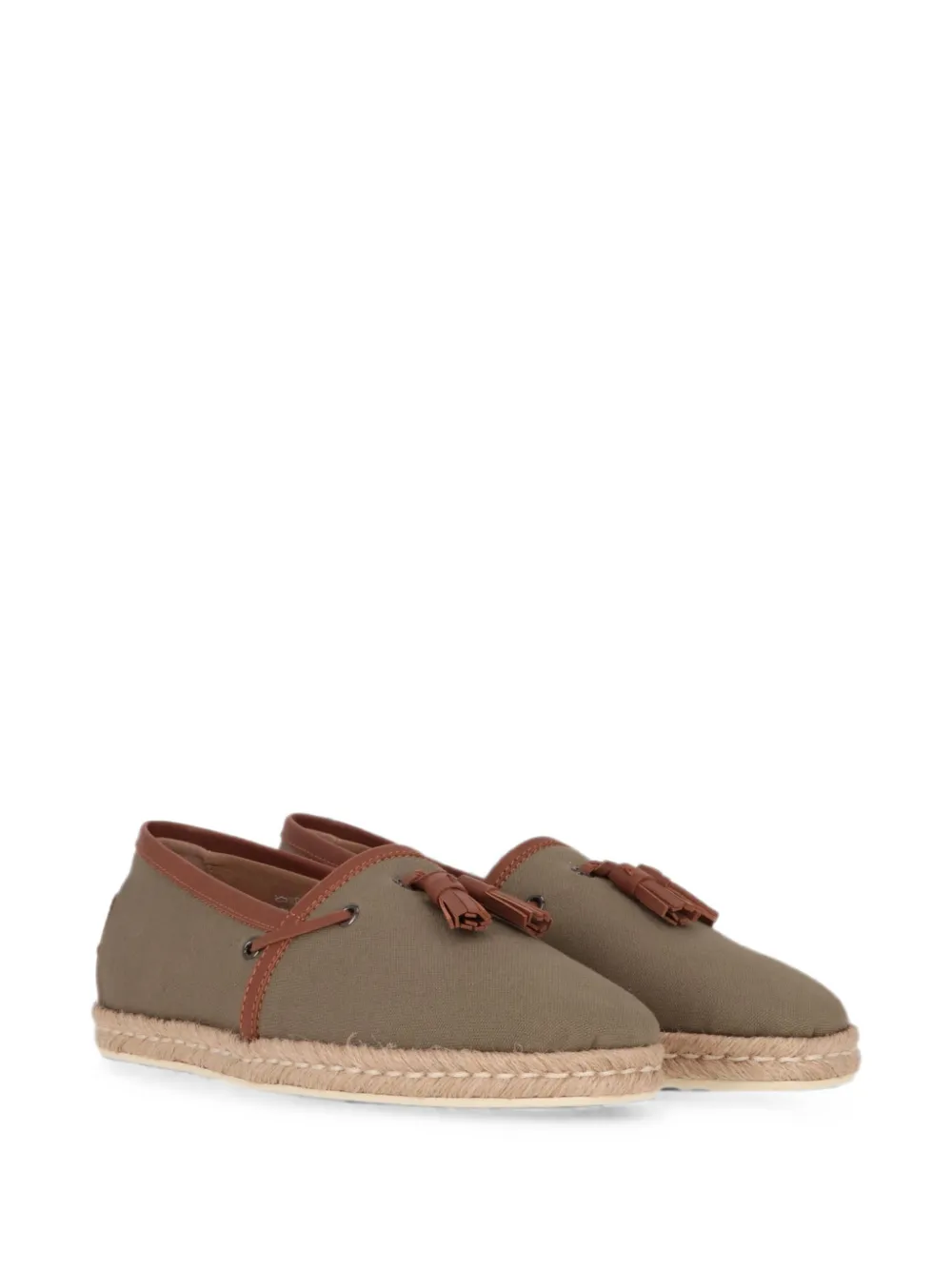 Tod's tassel-detail espadrille loafers Groen