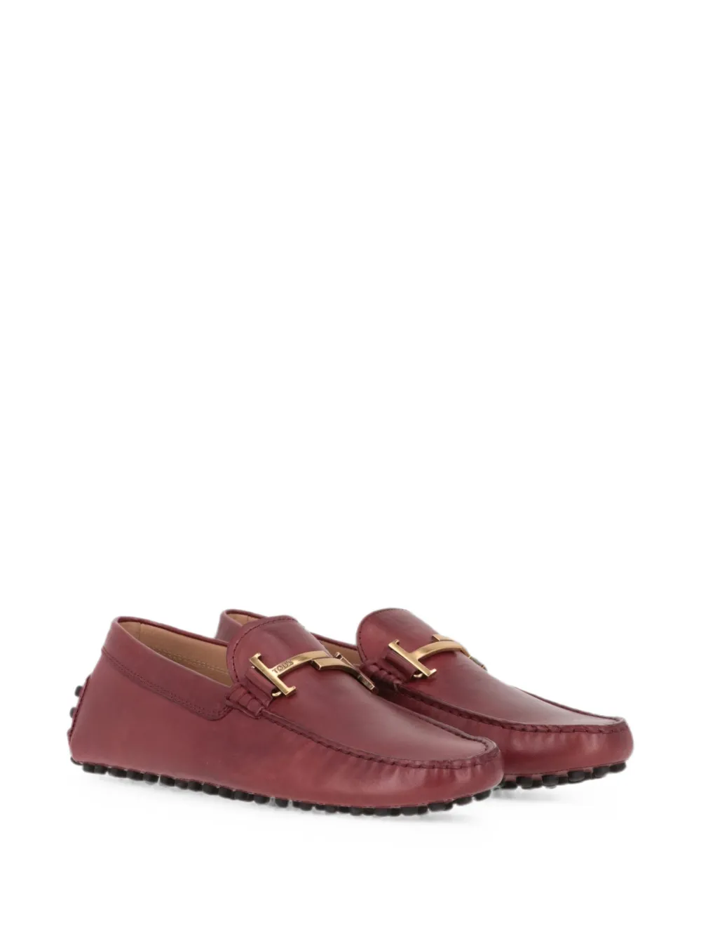 Tod's T-logo leather loafers Rood