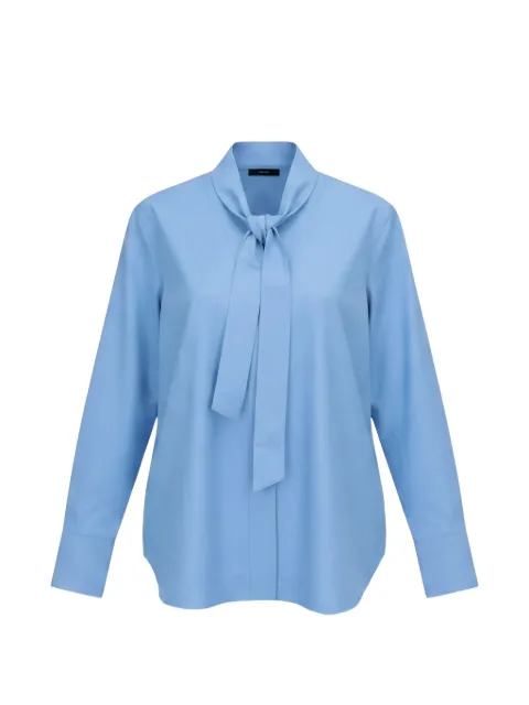 Isaia pussy-bow long-sleeve shirt