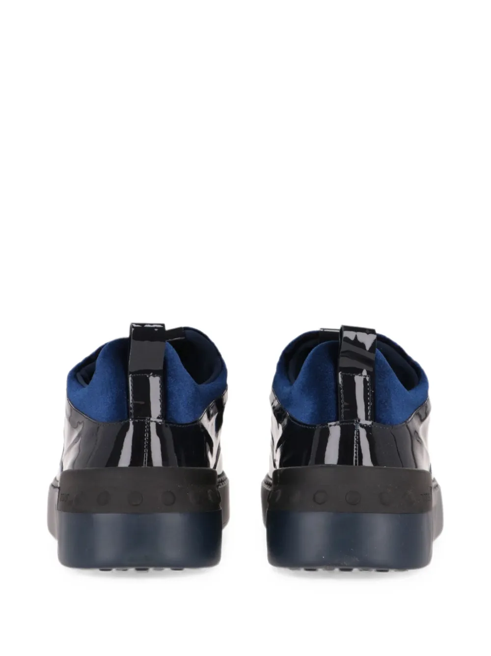Tod's patent-leather velvet sneakers Blauw