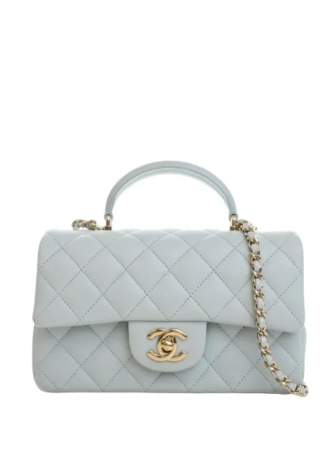 CHANEL Pre-Owned bolsa satchel Classic Flap rectangular mini de piel de cordero 2021-2026