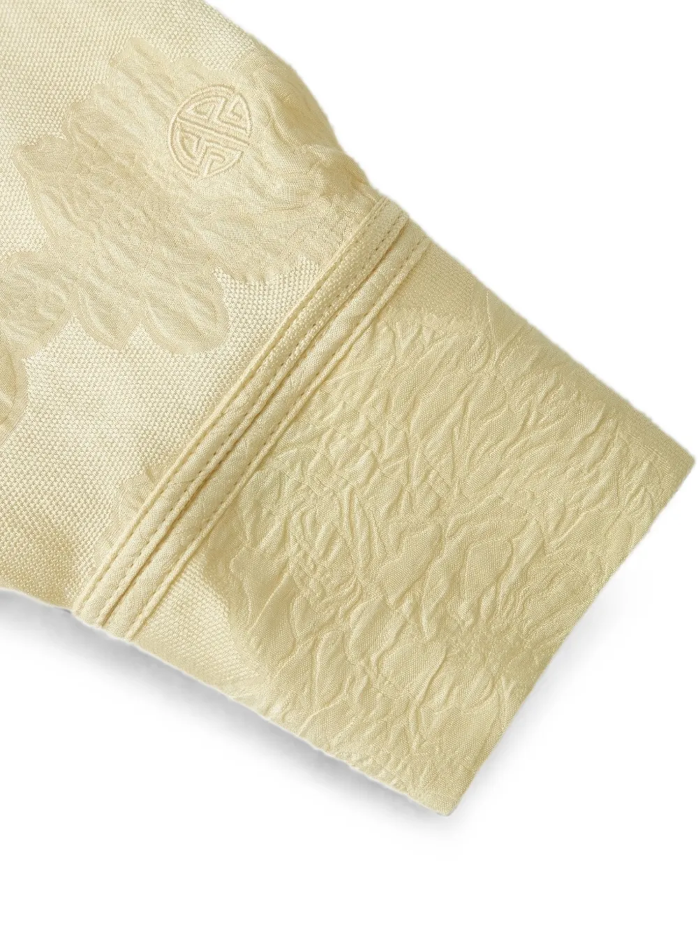 Shanghai Tang Blouse met jacquard Geel