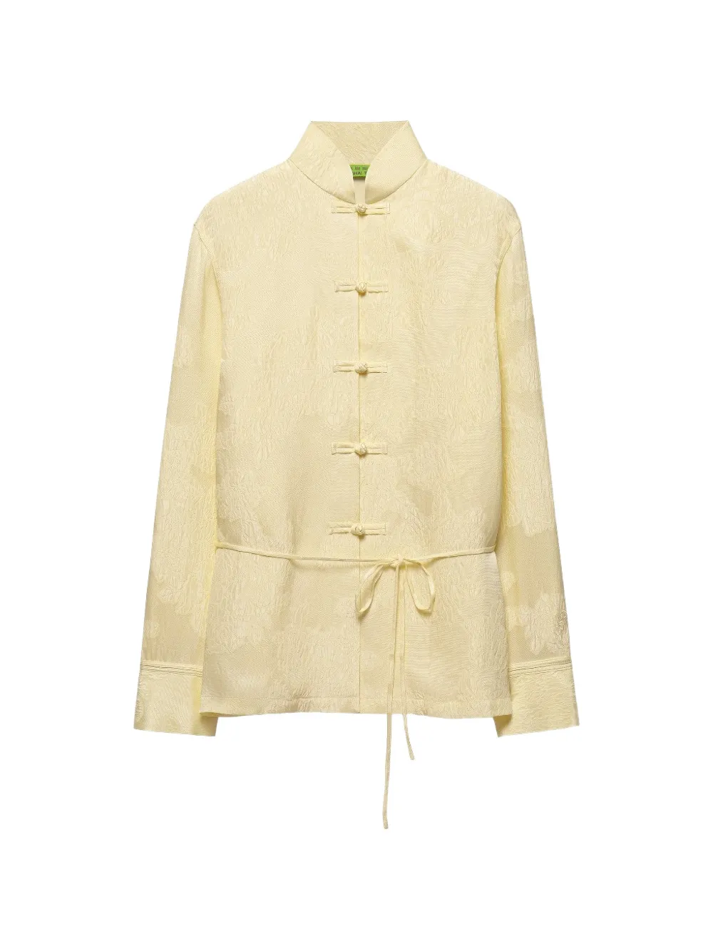 Shanghai Tang patterned-jacquard belted shirt
